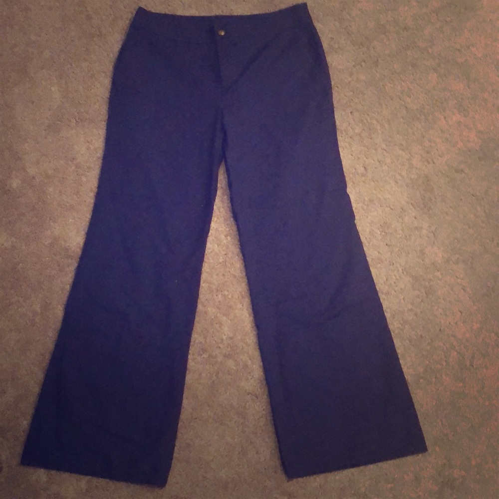 Lauren Ralph Lauren Dark Violet Wide Leg Pants 10